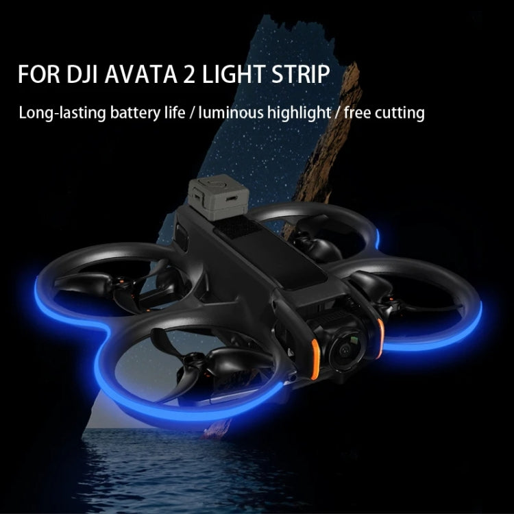 For DJI Avata 2 RCSTQ Colorful Luminous Light Belt High Bright Tube Night Flight Warning Light Strip(Blue)