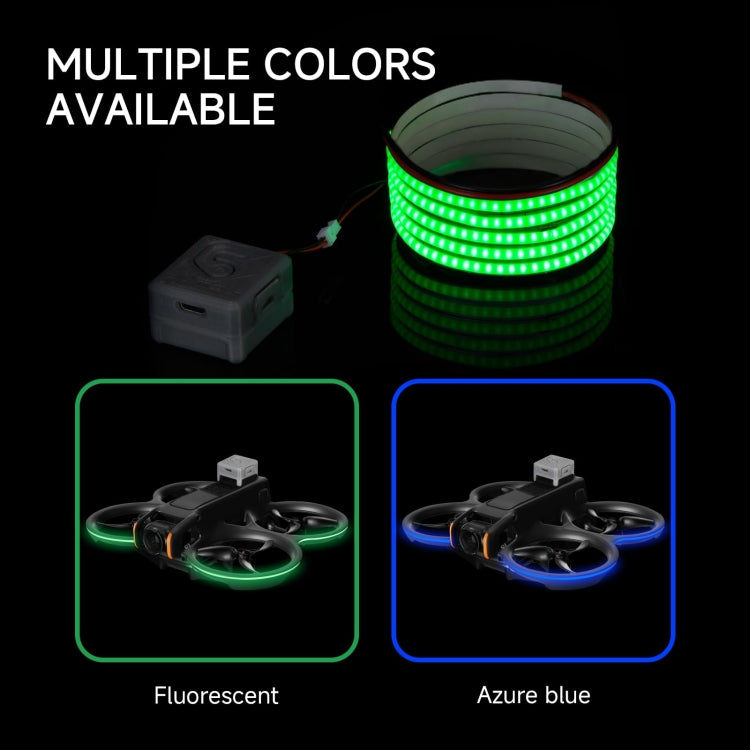For DJI Avata 2 RCSTQ Colorful Luminous Light Belt High Bright Tube Night Flight Warning Light Strip(Fluorescent)