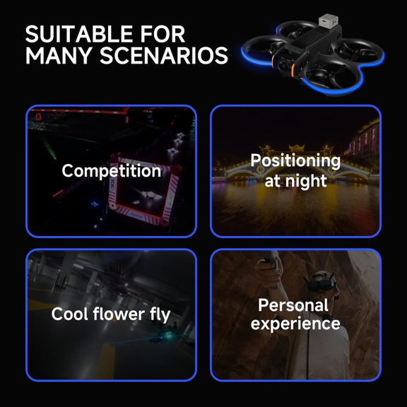 For DJI Avata 2 RCSTQ Colorful Luminous Light Belt High Bright Tube Night Flight Warning Light Strip(Blue)
