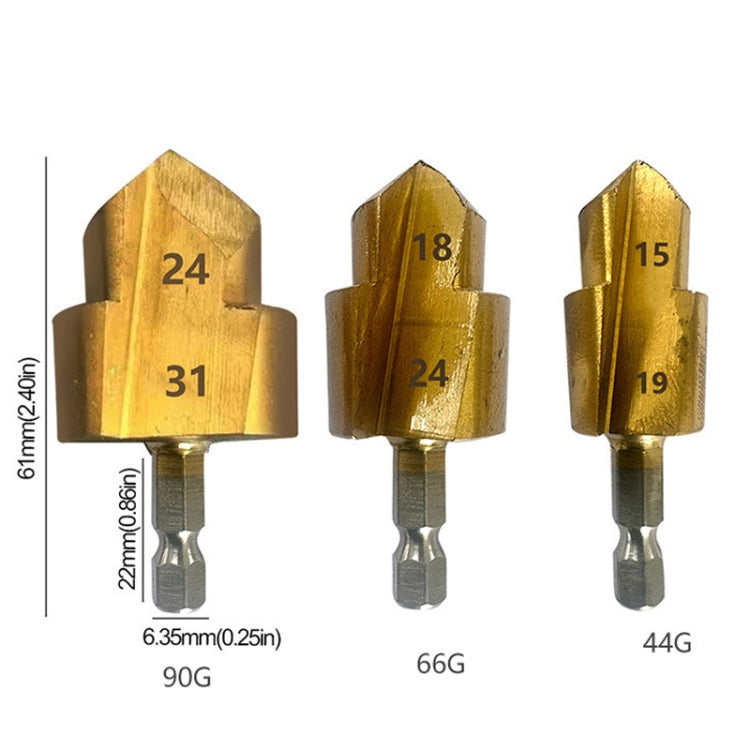 Hexagonal Shank PPR Step Drill Bits Leak Repairing And Connecting Tools, Model: #25