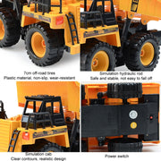 2.4G RC Dumper Truck Simulation Engineering Vehicle Model Children Electrical RC Truck Toy(Yellow)