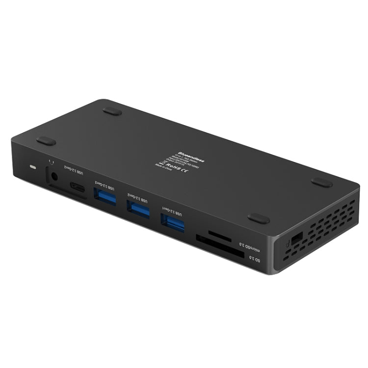 Blueendless 12-In-1 HD Multifunctional Docking Station 10Gbps Splitter With Switch(Dual 8K HDMI+DP)