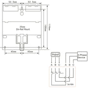 SINOTIMER TM613 380V 16A Three-Phase Programmable Time Switch With Backlight