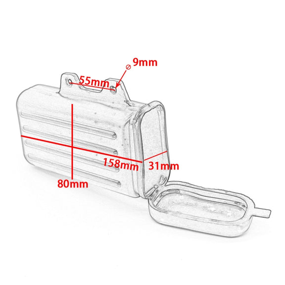 For Suzuki DR250 Off-Road Motorcycle Saving Tool Box(Black)
