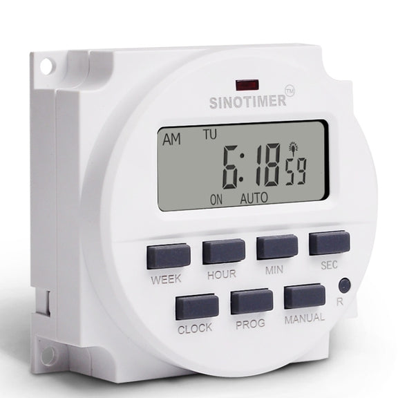 SINOTIMER TM618SH  1 Second Interval Digital LCD Timer Switch Programmable Time Relay 12V