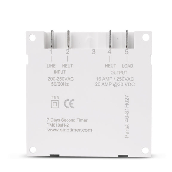SINOTIMER TM618SH  1 Second Interval Digital LCD Timer Switch Programmable Time Relay 220V