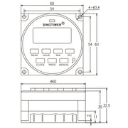 SINOTIMER TM618SH  1 Second Interval Digital LCD Timer Switch Programmable Time Relay 220V