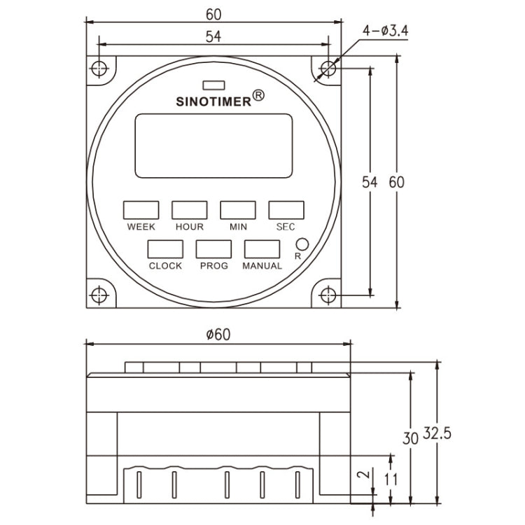 SINOTIMER TM618SH  1 Second Interval Digital LCD Timer Switch Programmable Time Relay 12V