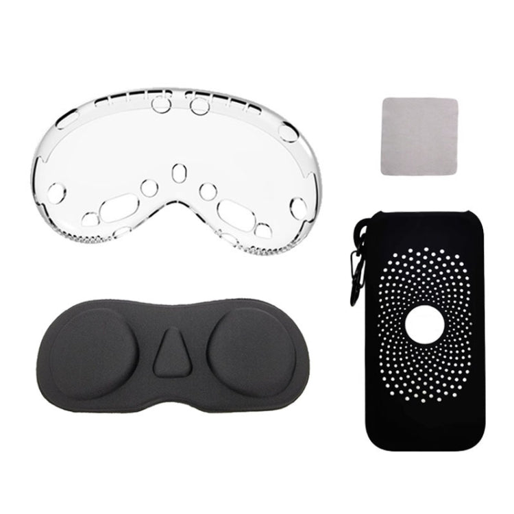 For Apple Vision Pro 4 In 1 Kit Lens Cover Battery Protection Case Accessories, Spec: B Style Black