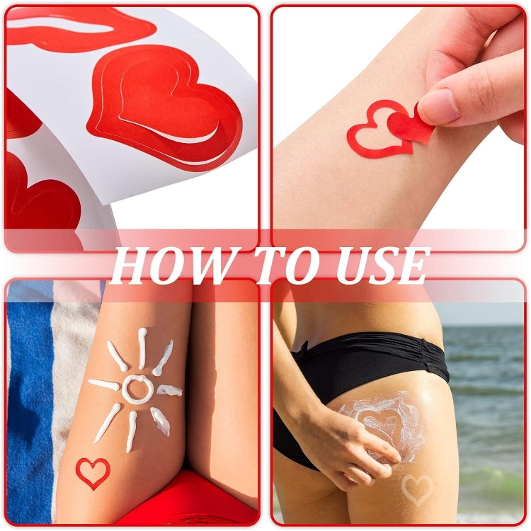 500pcs /Roll Red Star Tanning Sunbathing Stickers Self Adhesive Body Stickers