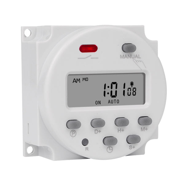 SINOTIMER CN101S-5V 1 Second Interval Digital LCD Timer Switch 7 Days Weekly Programmable Time Relay