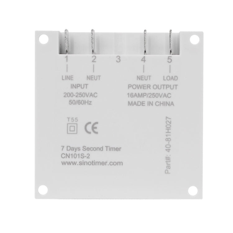 SINOTIMER CN101S-4 12V 1 Second Interval Digital LCD Timer Switch 7 Days Weekly Programmable Time Relay