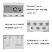 SINOTIMER CN101S-5V 1 Second Interval Digital LCD Timer Switch 7 Days Weekly Programmable Time Relay
