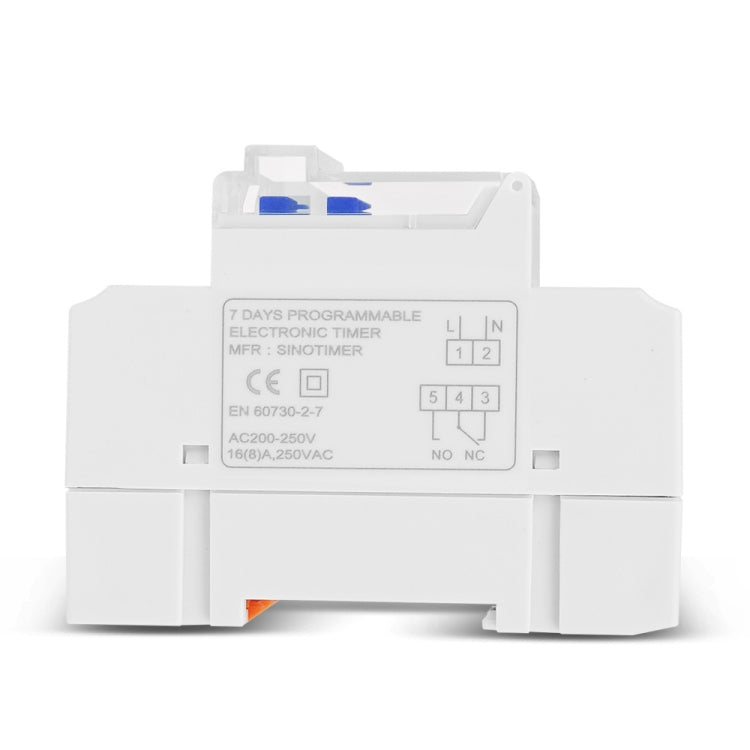 SINOTIMER TM919AK 85-265V AC 16A Din Rail Mount Digital Timer Switch Microcomputer Weekly Programmable Time Relay Control