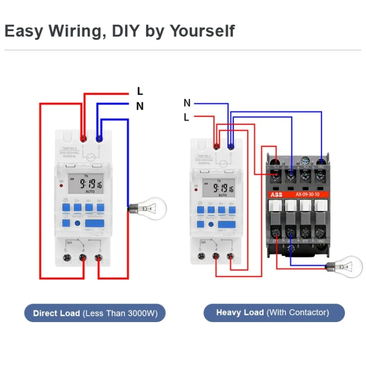 SINOTIMER TM919A-3 24V 16A Din Rail Mount Digital Timer Switch Microcomputer Weekly Programmable Time Relay Control