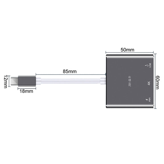 JINGHUA Z330 3 In 1 Type-C Docking Station HDMI 4K Adapter USB3.0 Interface Converter