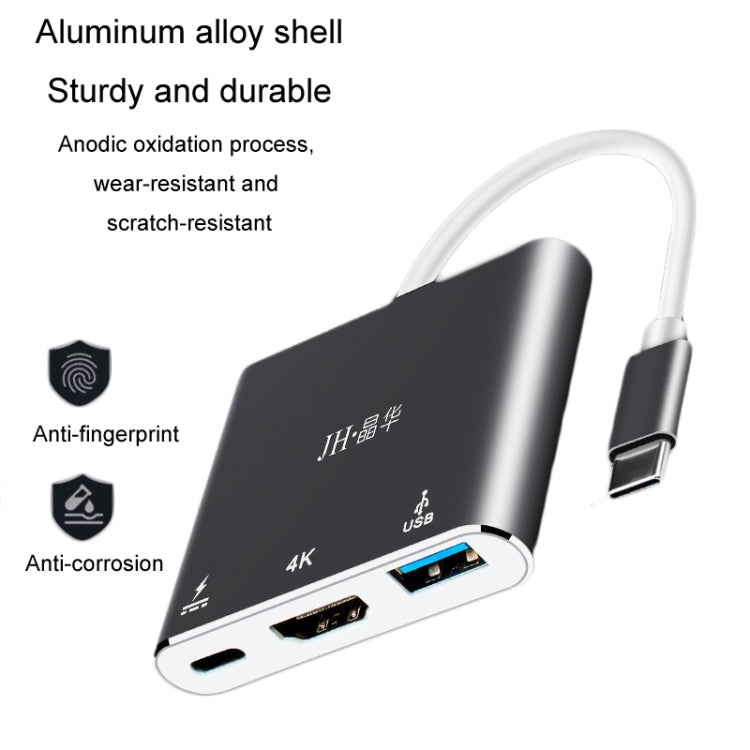 JINGHUA Z330 3 In 1 Type-C Docking Station HDMI 4K Adapter USB3.0 Interface Converter