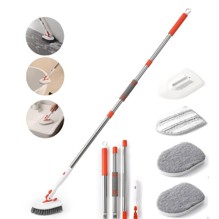 Shower Cleaning Brush With 52 Inch Adjustable Handle Tub Tile Scrubber Brush, Spec: Set 3