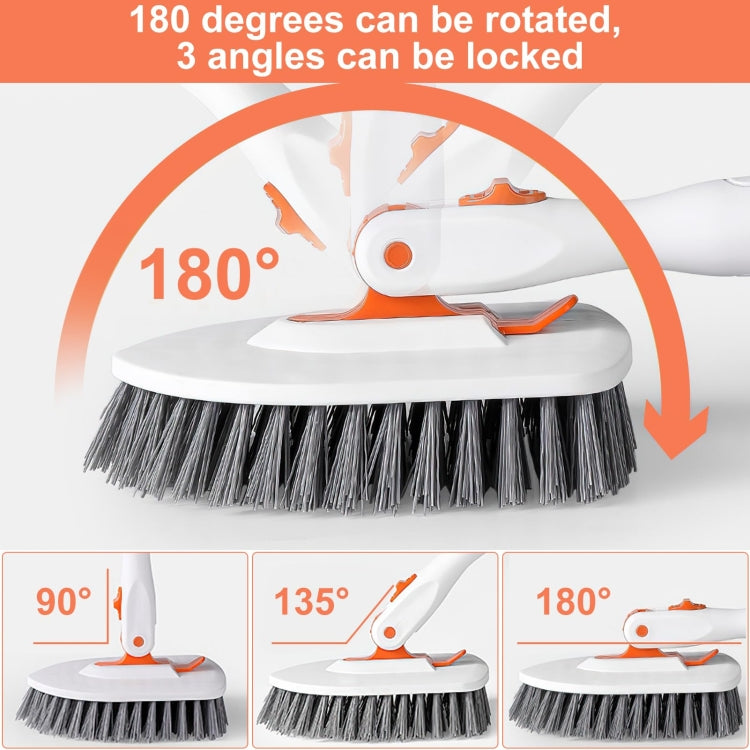 Shower Cleaning Brush With 52 Inch Adjustable Handle Tub Tile Scrubber Brush, Spec: Set 1