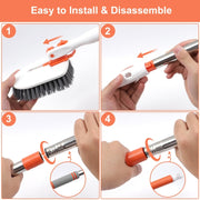 Shower Cleaning Brush With 52 Inch Adjustable Handle Tub Tile Scrubber Brush, Spec: Set 1