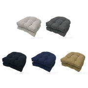 1pair 48 x 48cm Garden Patio Rattan Chair Water-resistant Cushion Thick Soft Sofa Cushion(Dark Gray)