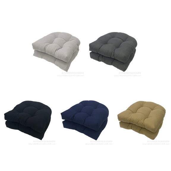 1pair 48 x 48cm Garden Patio Rattan Chair Water-resistant Cushion Thick Soft Sofa Cushion(Dark Gray)