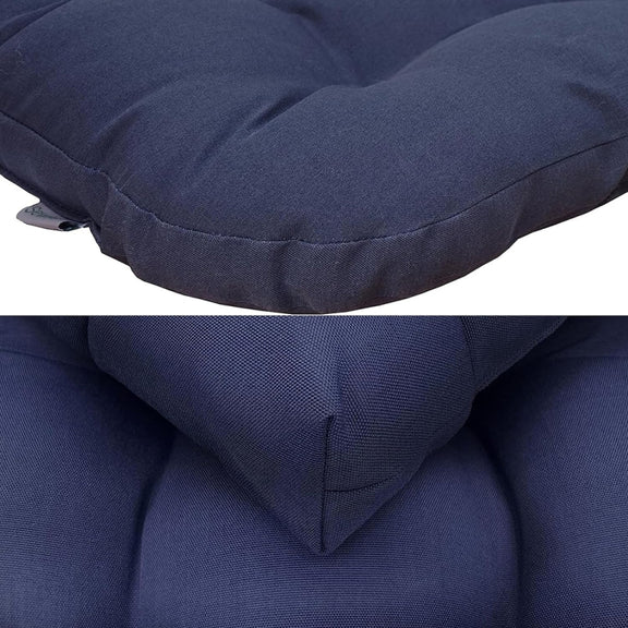 1pair 48 x 48cm Garden Patio Rattan Chair Water-resistant Cushion Thick Soft Sofa Cushion(Light Grey)