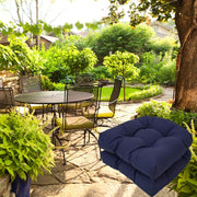 1pair 48 x 48cm Garden Patio Rattan Chair Water-resistant Cushion Thick Soft Sofa Cushion(Light Grey)