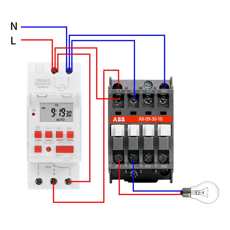 SINOTIMER TM919B-4 12V 30A Programmable Digital Timer Switch Automatic Cycle Timing Controller