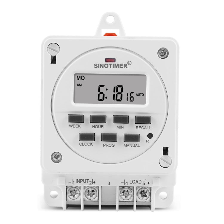 SINOTIMER TM618E -4 12V Smart Digital 7 Days Programmable Timer Switch 16A Controller With Mounting Base