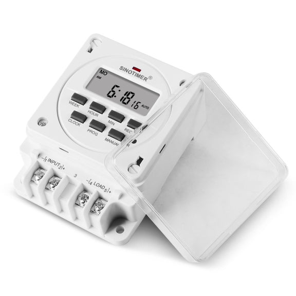 SINOTIMER TM618E -2 220V Smart Digital 7 Days Programmable Timer Switch 16A Controller With Mounting Base