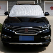 Car Front Windshield Cover Sun Shade Snow Shield Sunscreen Heat Insulation Frostproof Car Coat Half Cover, Style: Protect Wipers(Silver)