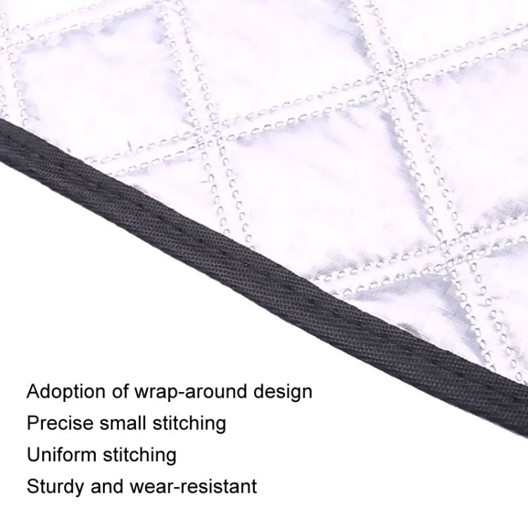 Car Front Windshield Cover Sun Shade Snow Shield Sunscreen Heat Insulation Frostproof Car Coat Half Cover, Style: Protect Wipers(Silver)