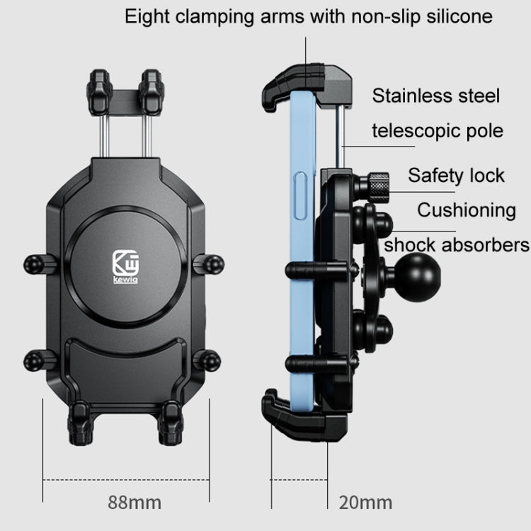 Kewig Motorcycle Octopus Holder Anti-Theft Motorcycle Cell Phone Mounts, Model: M26-C6