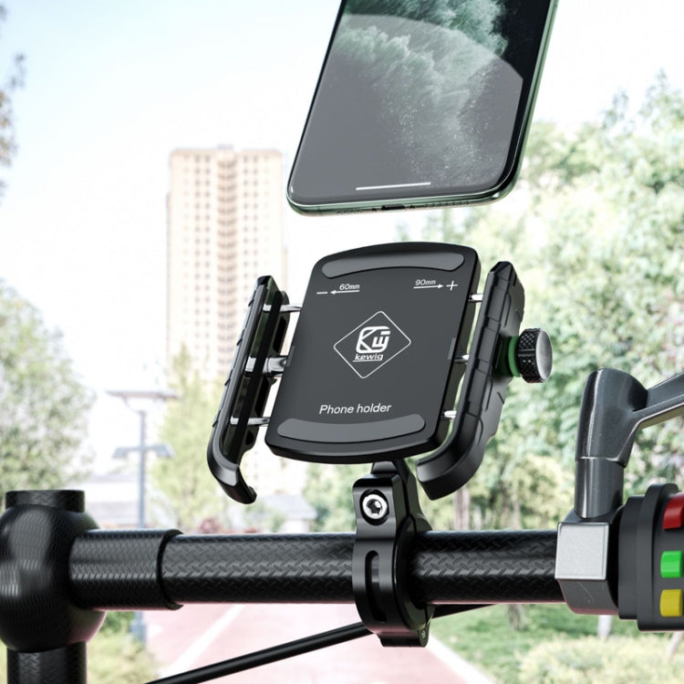 Kewig M8S Bicycle Aluminum Navigation Mount Outdoor Cycling Cell Phone Holder(Silver)