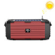 BDL-187 LED Light Solar Wireless Bluetooth Speaker Portable Outdoor Camping FM Radio(Red) - Radio Player by PMC TechLife | Online Shopping South Africa | PMC TechLife | Buy Now Pay Later Mobicred