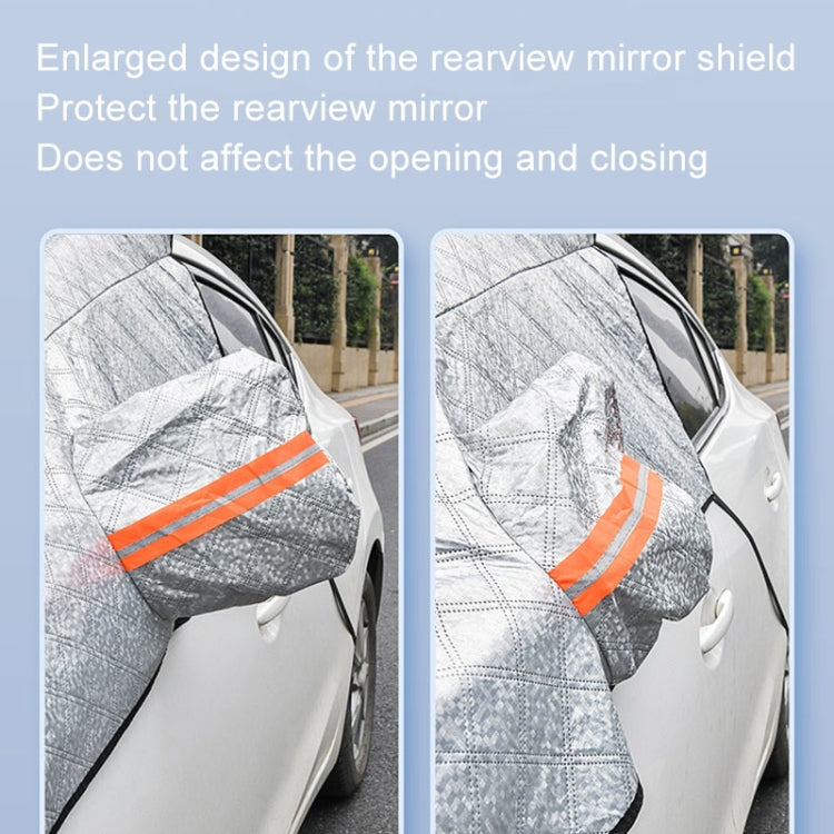 Car Snow Cover Anti-freezing Frost Cover Winter Thickened Car Clothes Blocking Cloth, Style: Hood Full Coverage