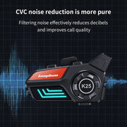 KUQIBAO Motorcycle Helmet Water-resistant Bluetooth-compatible Headset With Light(Soft Microphone)