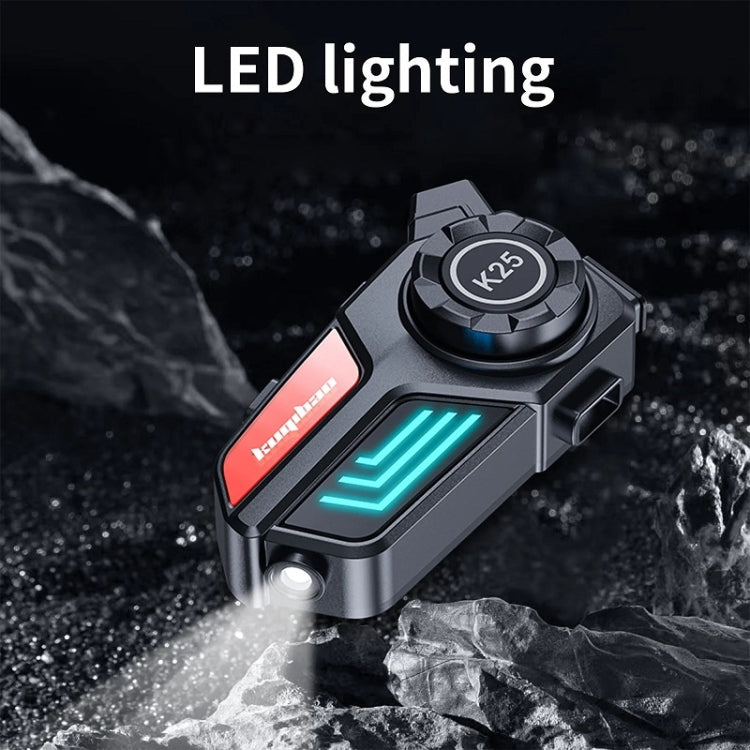 KUQIBAO Motorcycle Helmet Water-resistant Bluetooth-compatible Headset With Light(Soft Microphone)