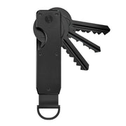 Compact Key Organizer Metal Key Chain Can Hold 2-6 Keys Black