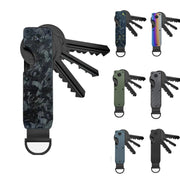 Compact Key Organizer Metal Key Chain Can Hold 2-6 Keys Red Forged Carbon