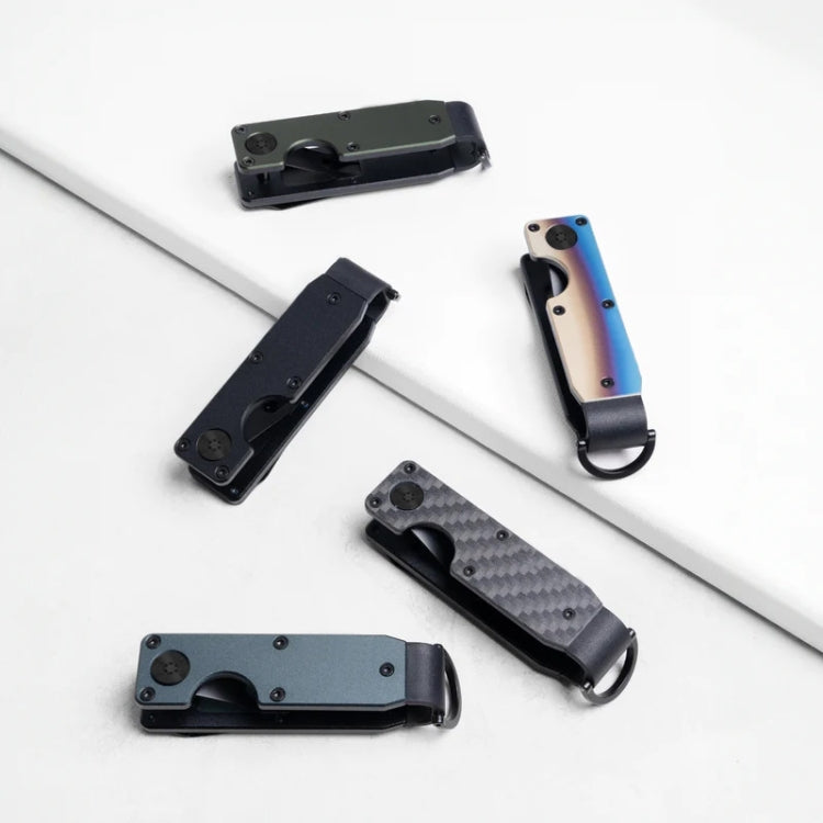Compact Key Organizer Metal Key Chain Can Hold 2-6 Keys Black