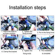 Kewig M7 Bicycle 4 Claws Aluminum Navigational Bracket Outdoor Cycling Cell Phone Holder(Black)