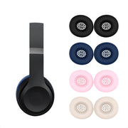 For Beats Solo 4 T21 Bluetooth Headsets Silicone Protective Cover Dustproof Case Earmuffs(Beige)