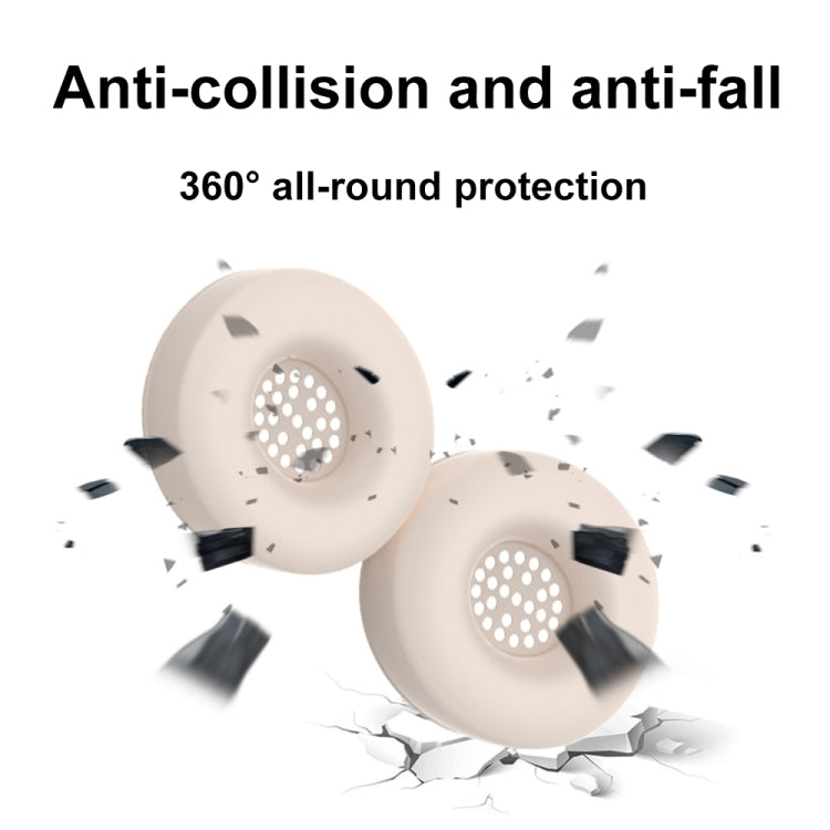 For Beats Solo 4 T21 Bluetooth Headsets Silicone Protective Cover Dustproof Case Earmuffs(Beige)