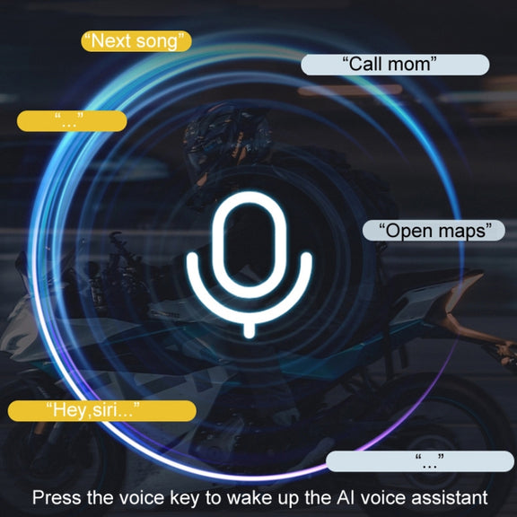 KUQIBAO Motorcycle Helmet Long-Lasting Bluetooth-compatible Headset With Light(Hard Microphone)