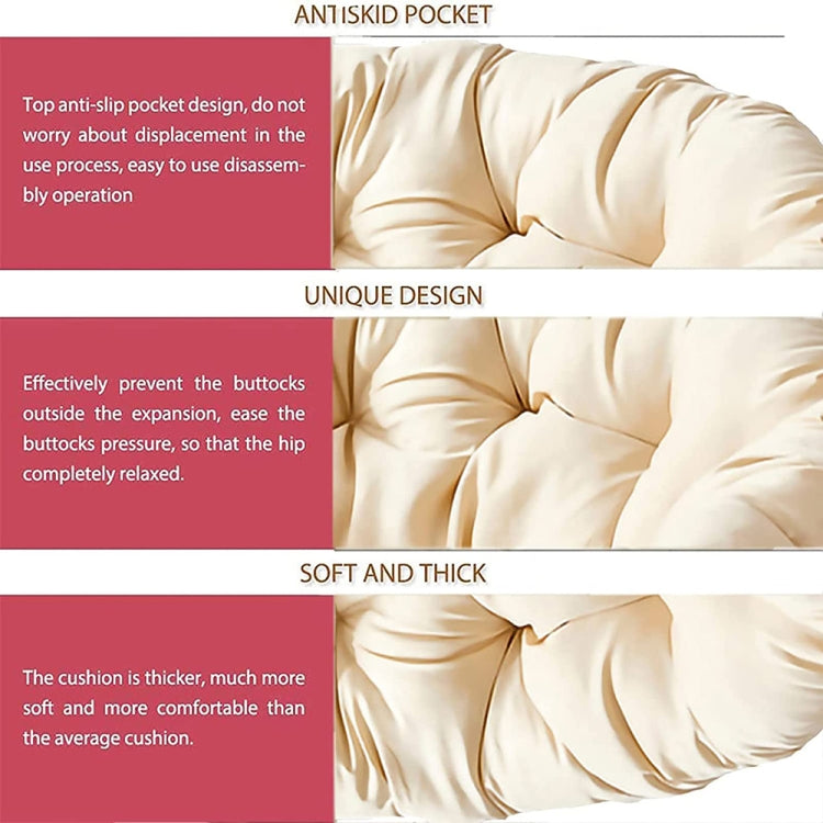 100x100cm Multifunctional Round Thickened Soft Hammock Cradle Cushion(Coffee)