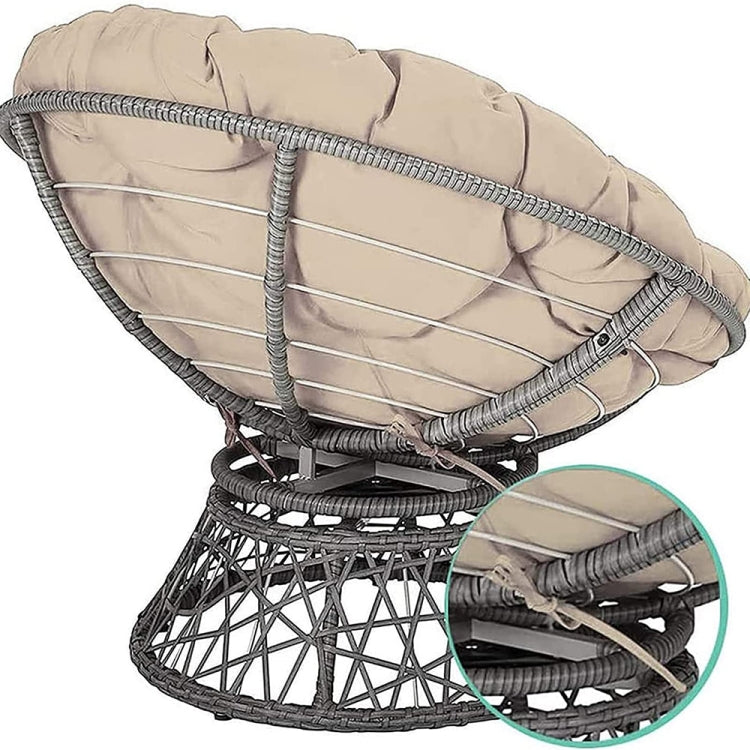 130x130cm Multifunctional Round Thickened Soft Hammock Cradle Cushion(White)