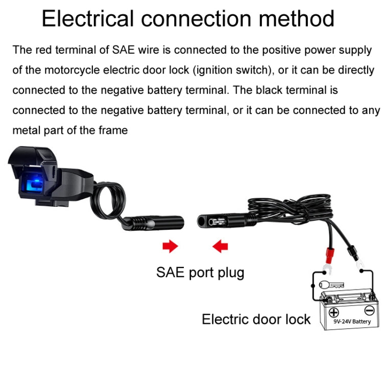 Kewig Motorcycle Phone Charger Outdoor Riding Fast Charging Water-resistant USB Charging Stand, Model: B10-A