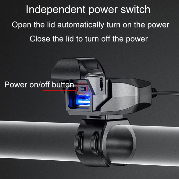 Kewig Motorcycle Phone Charger Outdoor Riding Fast Charging Water-resistant USB Charging Stand, Model: B10-A